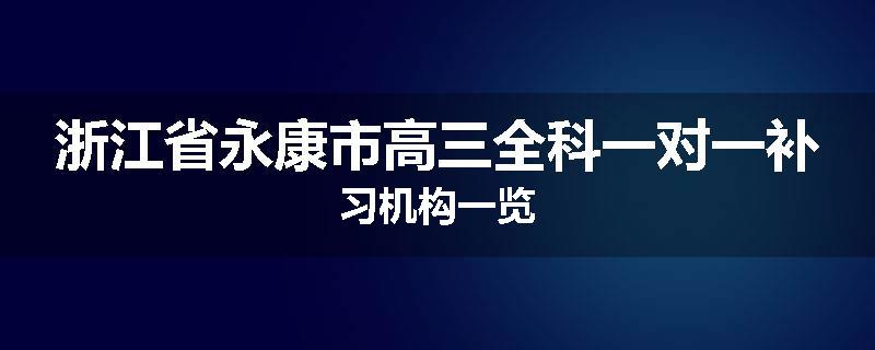 浙江省永康市高三全科一对一补习机构一览