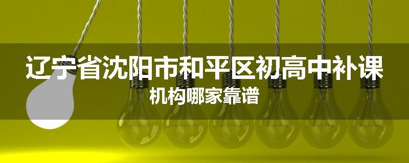 辽宁省沈阳市和平区初高中补课机构哪家靠谱