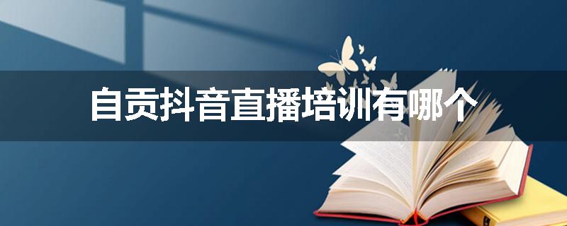 自贡抖音直播培训有哪个