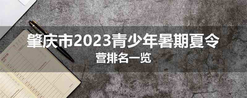 肇庆市2023青少年暑期夏令营排名一览
