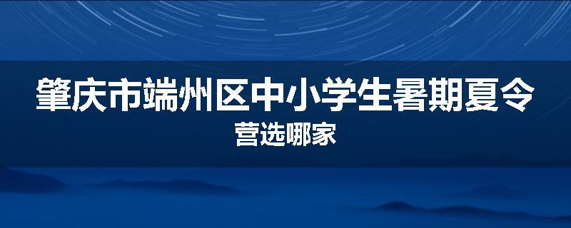 肇庆市端州区中小学生暑期夏令营选哪家