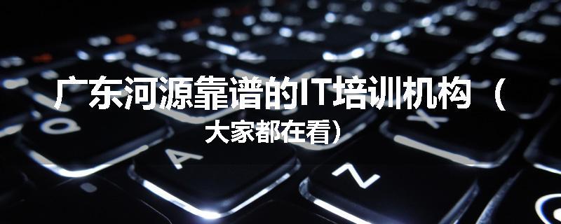 广东河源靠谱的IT培训机构（大家都在看）