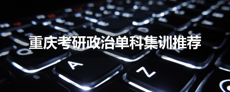 重庆考研政治单科集训推荐