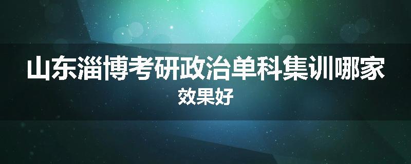 山东淄博考研政治单科集训哪家效果好