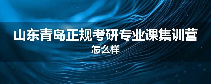 山东青岛正规考研专业课集训营怎么样