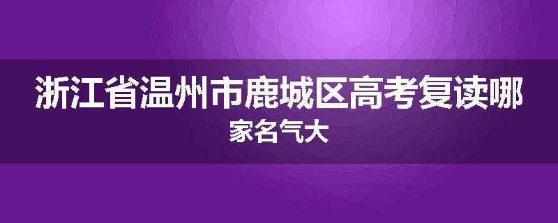 浙江省温州市鹿城区高考复读哪家名气大