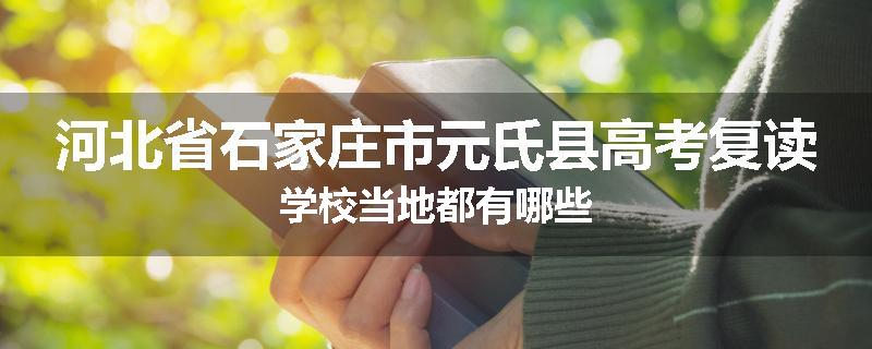 河北省石家庄市元氏县高考复读学校当地都有哪些