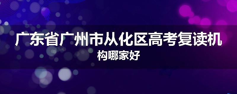 广东省广州市从化区高考复读机构哪家好