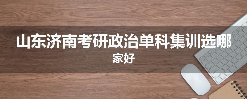 山东济南考研政治单科集训选哪家好