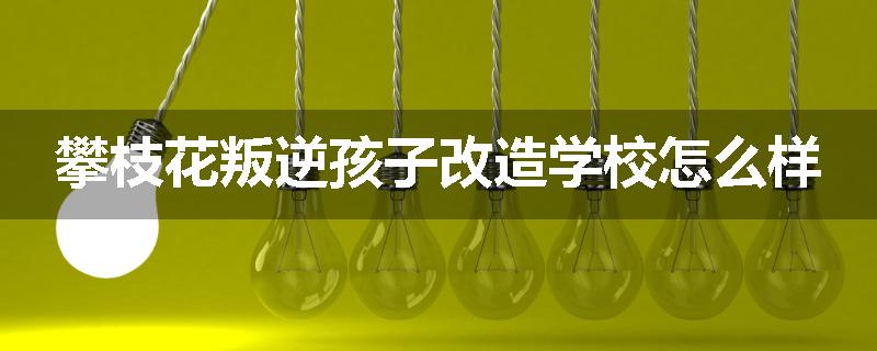 攀枝花叛逆孩子改造学校怎么样