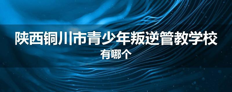 陕西铜川市青少年叛逆管教学校有哪个