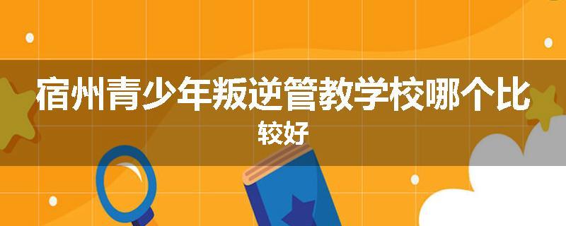 宿州青少年叛逆管教学校哪个比较好