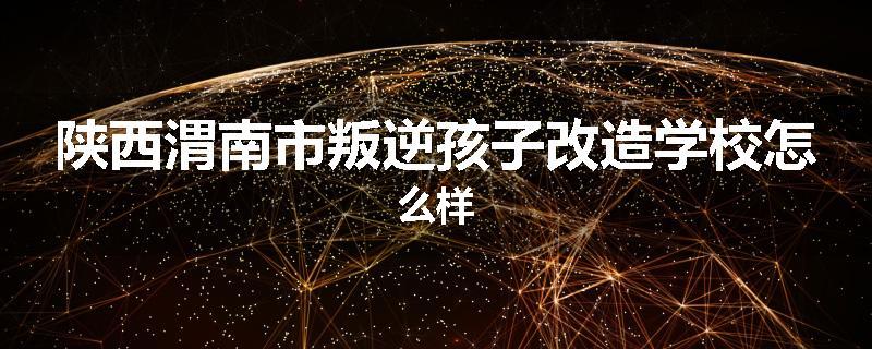 陕西渭南市叛逆孩子改造学校怎么样