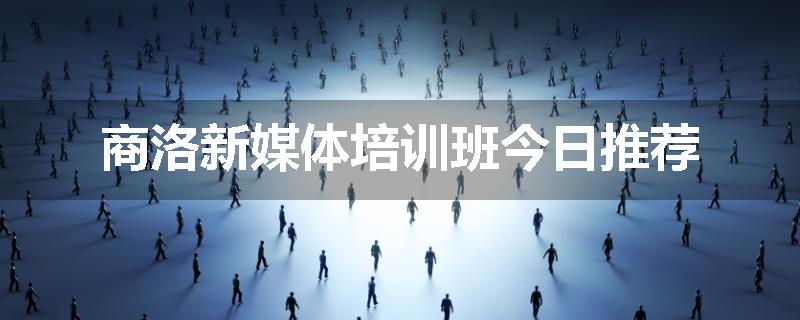 商洛新媒体培训班今日推荐