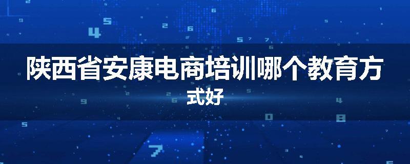 陕西省安康电商培训哪个教育方式好