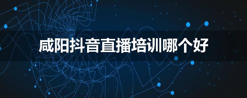 咸阳抖音直播培训哪个好