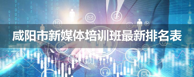 咸阳市新媒体培训班最新排名表