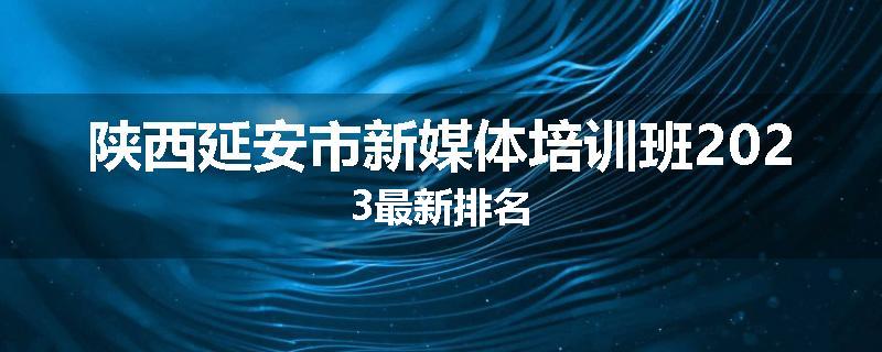 陕西延安市新媒体培训班2023最新排名