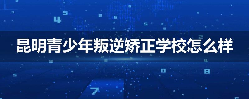 昆明青少年叛逆矫正学校怎么样