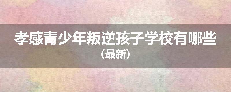 孝感青少年叛逆孩子学校有哪些（最新）