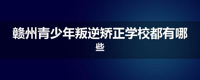 赣州青少年叛逆矫正学校都有哪些