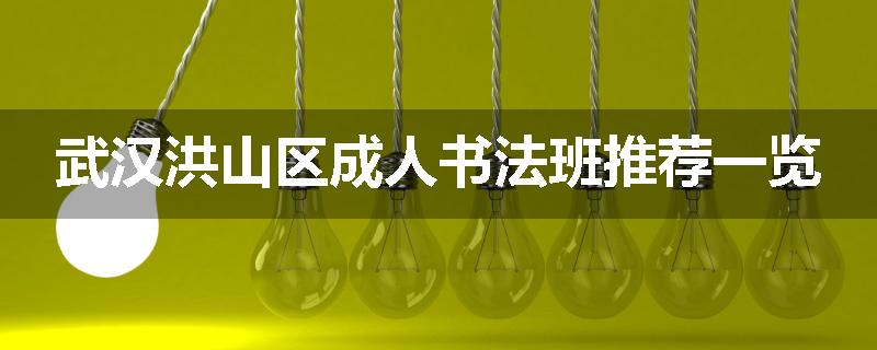 武汉洪山区成人书法班推荐一览