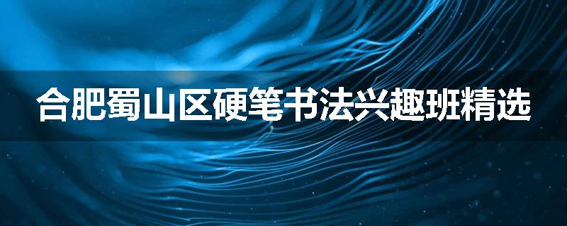 合肥蜀山区硬笔书法兴趣班精选