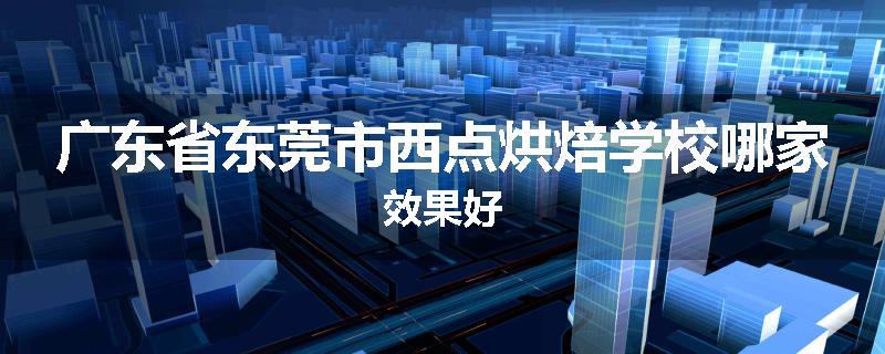 广东省东莞市西点烘焙学校哪家效果好