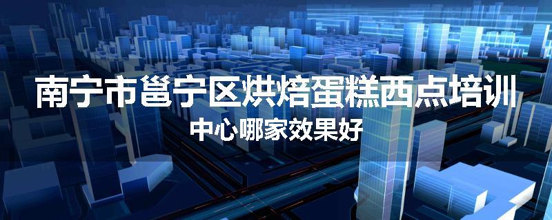 南宁市邕宁区烘焙蛋糕西点培训中心哪家效果好