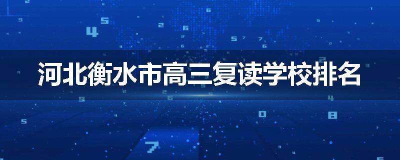河北衡水市高三复读学校排名