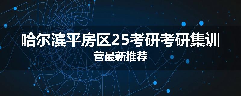 哈尔滨平房区25考研考研集训营最新推荐