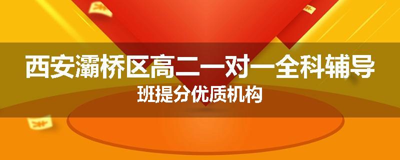 西安灞桥区高二一对一全科辅导班提分优质机构