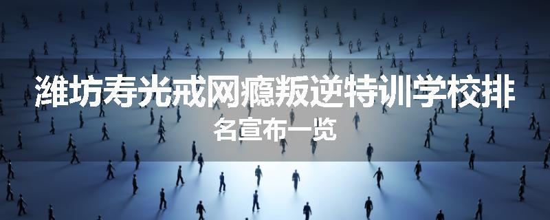 潍坊寿光戒网瘾叛逆特训学校排名宣布一览