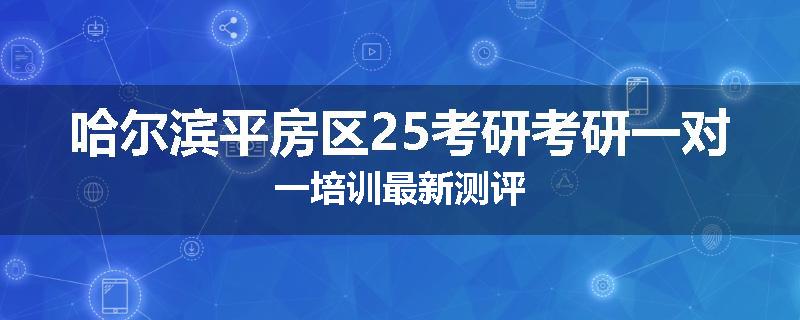 哈尔滨平房区25考研考研一对一培训最新测评