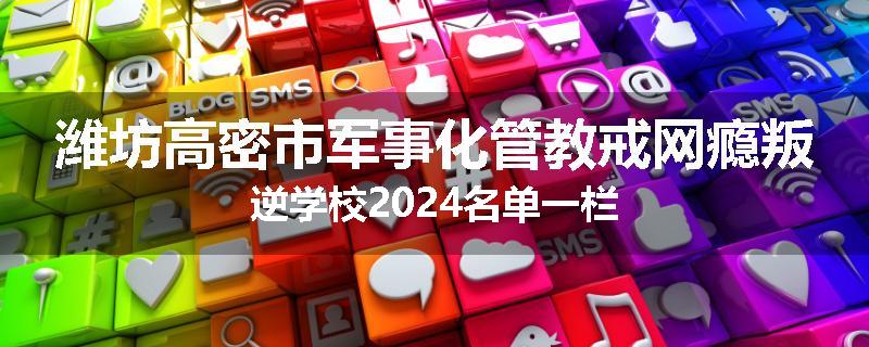 潍坊高密市军事化管教戒网瘾叛逆学校2024名单一栏
