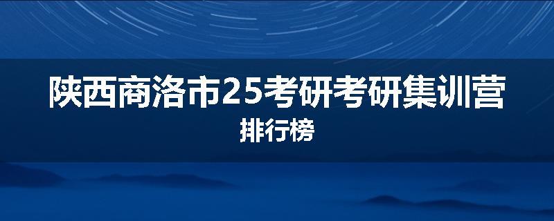 陕西商洛市25考研考研集训营排行榜