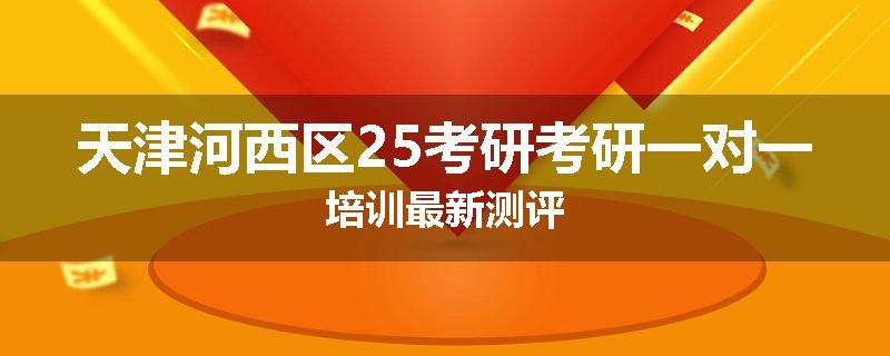 天津河西区25考研考研一对一培训最新测评
