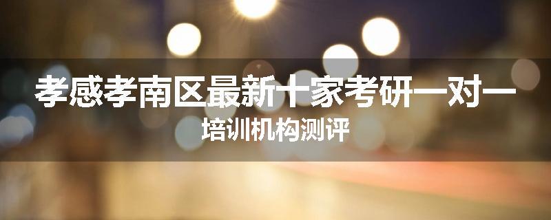 孝感孝南区最新十家考研一对一培训机构测评