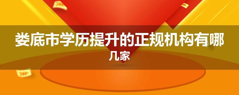 娄底市学历提升的正规机构有哪几家