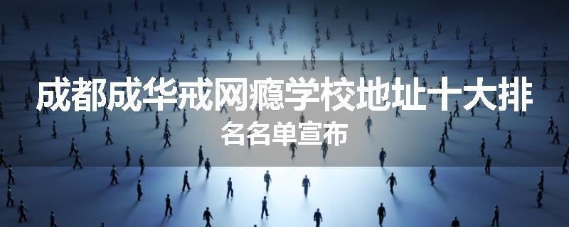 成都成华戒网瘾学校地址十大排名名单宣布
