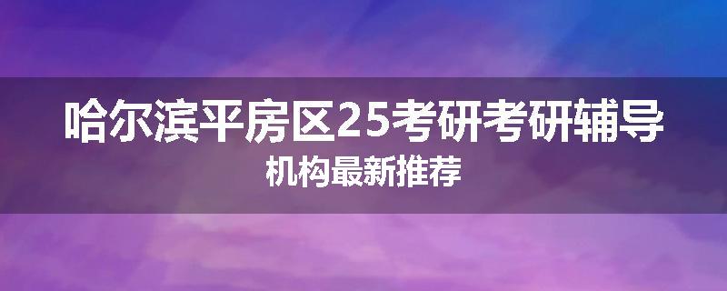 哈尔滨平房区25考研考研辅导机构最新推荐