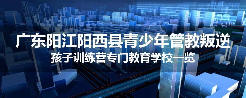 广东阳江阳西县青少年管教叛逆孩子训练营专门教育学校一览