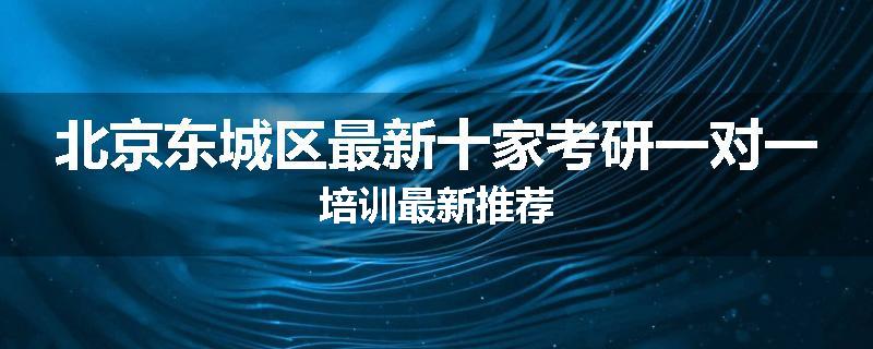 北京东城区最新十家考研一对一培训最新推荐