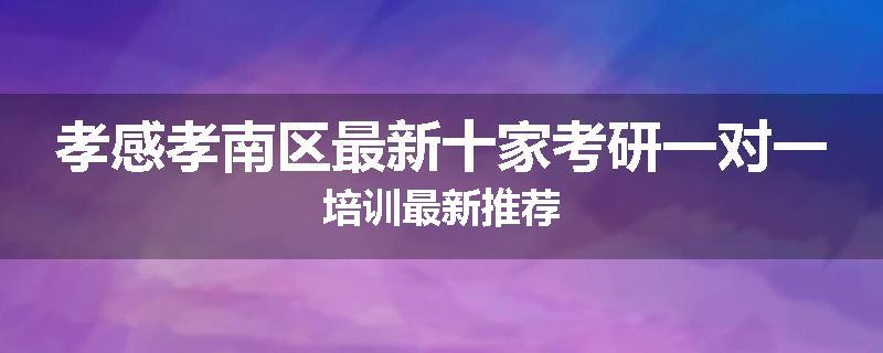 孝感孝南区最新十家考研一对一培训最新推荐