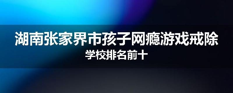 湖南张家界市孩子网瘾游戏戒除学校排名前十