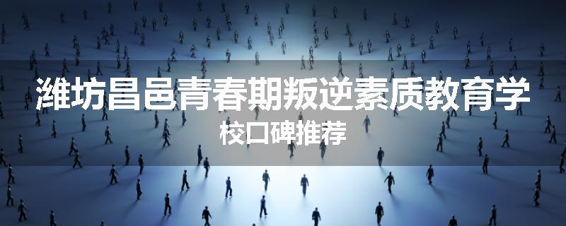 潍坊昌邑青春期叛逆素质教育学校口碑推荐