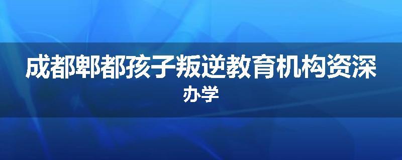 成都郫都孩子叛逆教育机构资深办学