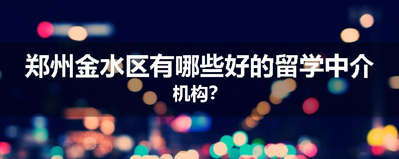 郑州金水区有哪些好的留学中介机构？