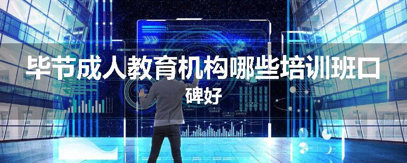 毕节成人教育机构哪些培训班口碑好