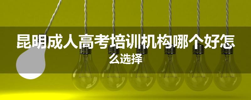 昆明成人高考培训机构哪个好怎么选择